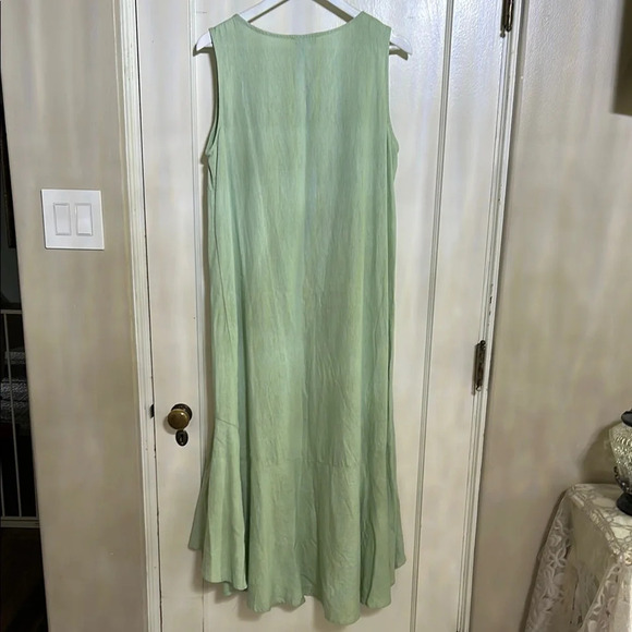 Cynthia Rowley Green Asymmetrical Scoop Neck Sundress - Picture 5 of 5